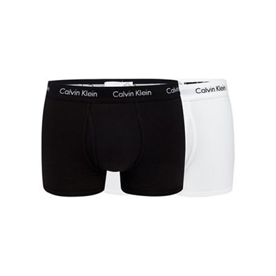 Calvin Klein Pack of two black and white stretch trunks